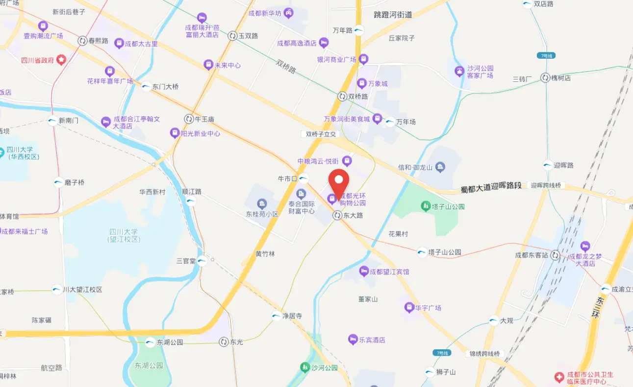 成都光环中心位置地图